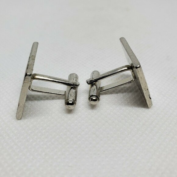 Square Design Silver Designer Cuff Links - Picture 6 of 8